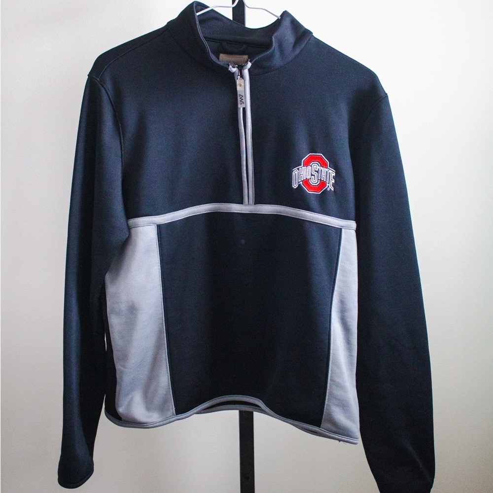 OSU Ohio State Half Zip Women’s Top Long Sleeve Pullover Football